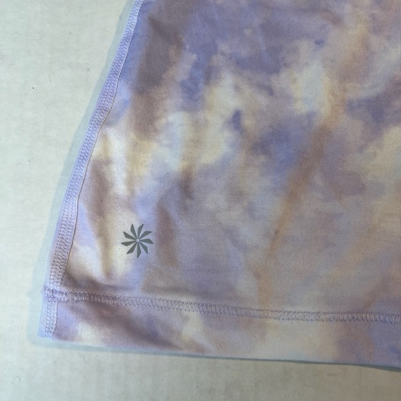 Athleta Sz Small Tie Dye Purple White Tank Racerback Open Back - Picture 4 of 6